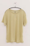 BASERANGE Classic Bamboo Fiber and Cotton Loose T-Shirt Collection Crew Neck Bottoming Shirt French BAS-TTLO-BL-AU25-PIER GREEN (TOLO-BL-000 TTLO)